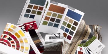 group of fabric swatching samples