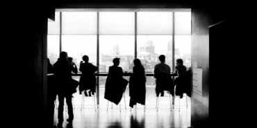 group of employees having conversation