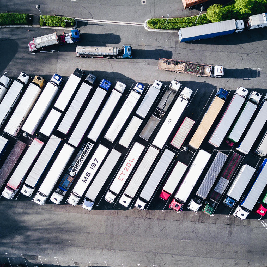 trucks ready to ship materials