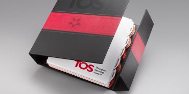 TOS turned edge binder with flap closure and tabs