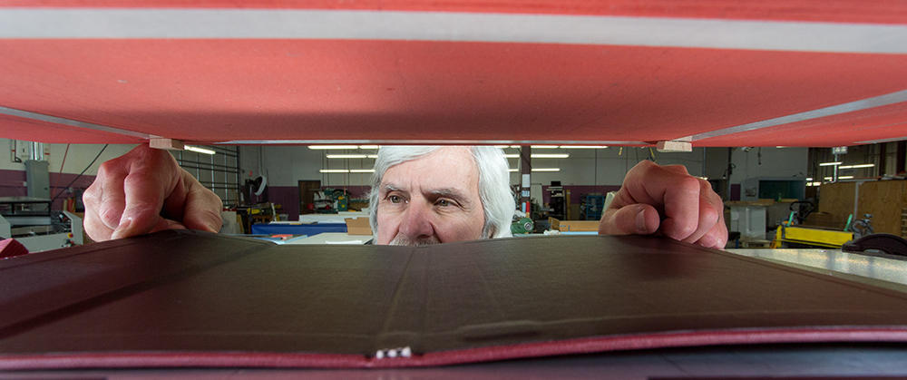 trendex employee putting in tablet case