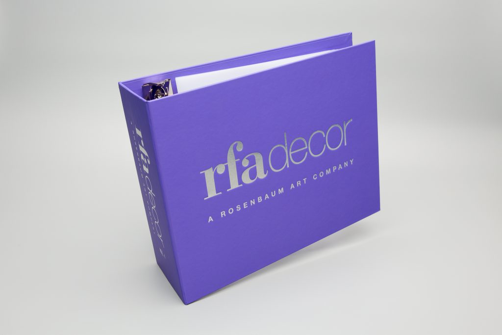 RFA decor turned edge binder with poly tabs