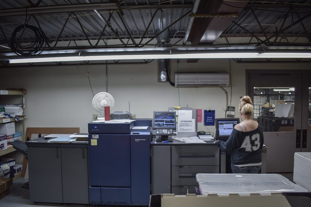 woman digital printing